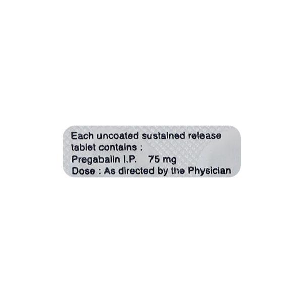Pregaba SR 75mg Tablet 10'S - Neuropathic Pain-Dru