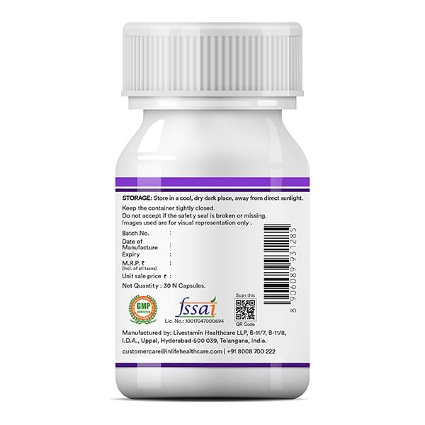 INLIFE Glutathione Reduced Vegetarian Capsules 30's - Multi-Vitamins