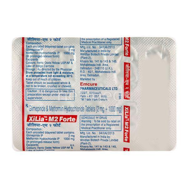 Xilia M 2mg Forte Tablet 10'S : Price, Uses, Side Effects | Netmeds