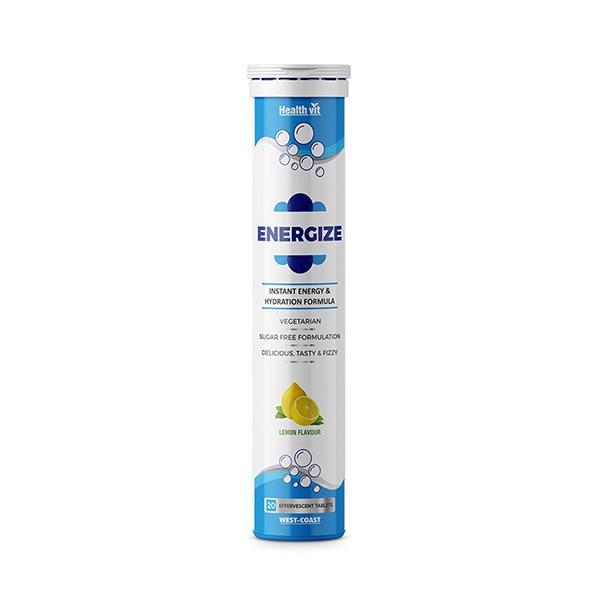 Healthvit Energize Effervescent Tablet - Lemon Flavour 20's