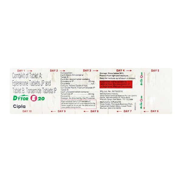 DYTOR E 20mg Combi Kit 1's - Hypertension-Diu