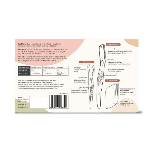 Sirona Reusable Facial Hair Removal Kit (Pack of 3) 1's - Shaving & Hair Removal