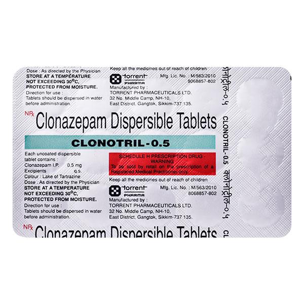 Clonotril 0.5mg Tablet 15'S - Anxiety-Anx