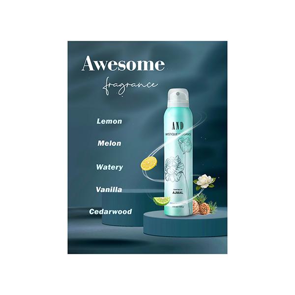 And Mystique Elegance Deodorant Body Spray Gift For Women Longlasting Crafted By Ajmal 200 ml - Women Deodorants/Roll-Ons