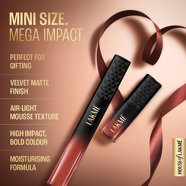 Lakme Xtraordin-airy Lip Mousse Mini - Plum Punch 1.8 g - Liquid Lipsticks