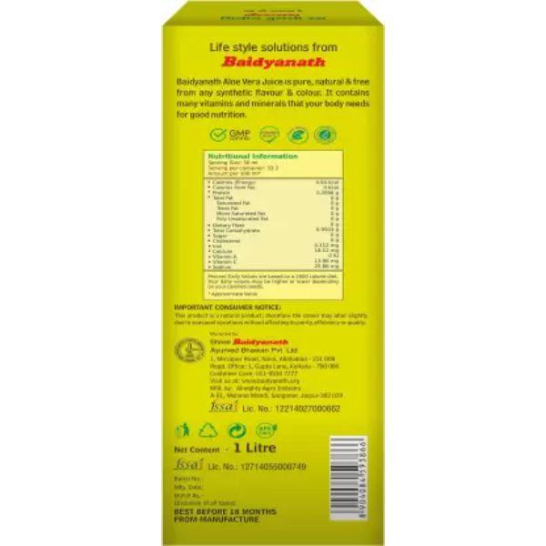 Baidyanath Pure Aloe Vera Juice 1 litre - Ayurvedic Juices