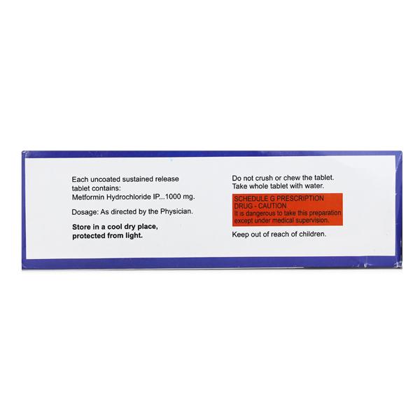 Formin SR 1000mg Tablet 15'S - Diabetes-Ant