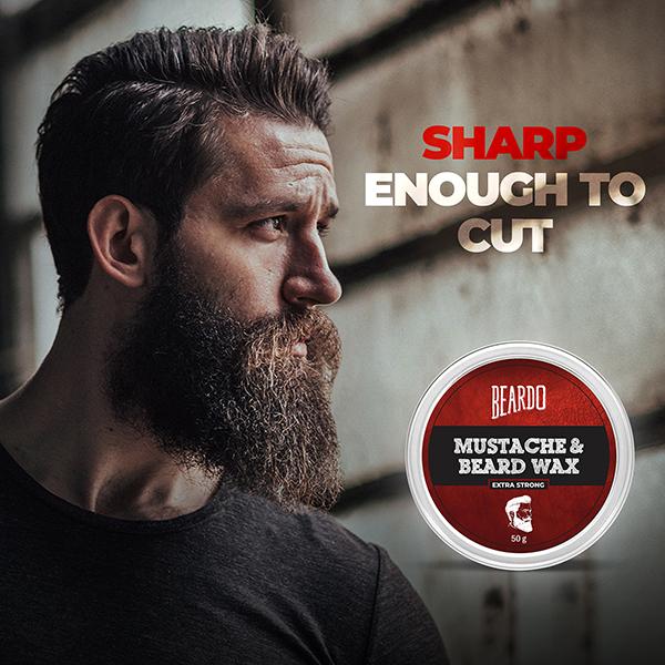 Beardo Mustache & Beard Wax - Extra Strong 50 gm - Beard Wax