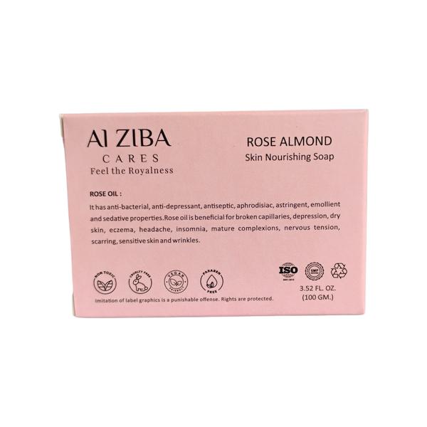 Alziba Cares Soap - Rose Almond 100 g - Soaps
