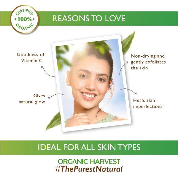 Organic Harvest Brightening Foaming Face Wash for All Skin Vitamin C kakadu plum & Acai Berry 100 gm - Face Washes