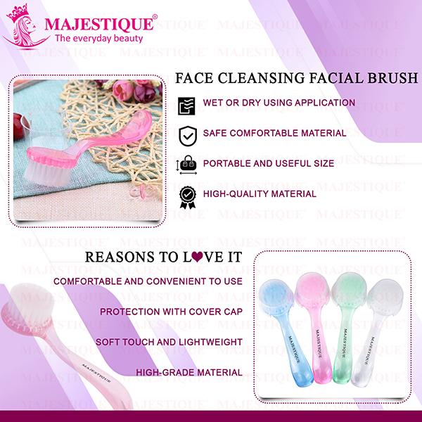 Majestique Pore Cleansing Facial Brush Blush Brush Perfect for Blending Liquid 1's - Blush Brush