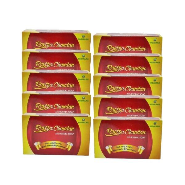 Netmeds | Nagarjuna Raktha Chandan Soap (Pack of 10 X 75g) 1's