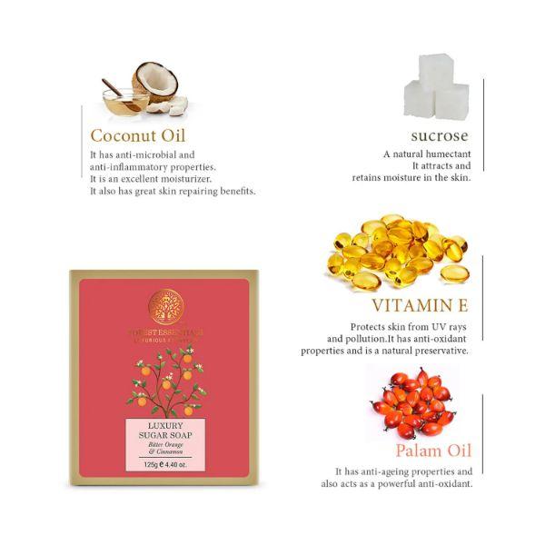 Forest Essentials Luxury Sugar Soap Hand-made Soap 125 gm - Soaps