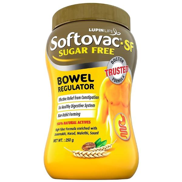 Netmeds | Softovac Sugar Free Powder 250 gm (Softovac SF Sugar Free Bowel Regulator 4 x 5 g)