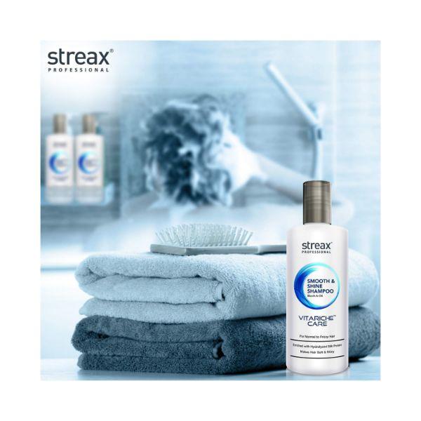 Streax Professional Vitariche Care Smooth & Shine Shampoo 300 ml - Shampoos