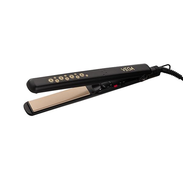 Netmeds | Vega Keratin Glow Hair Straightener Temperature Control and Ceramic Coated Plates (VHSH-20), Black 1's