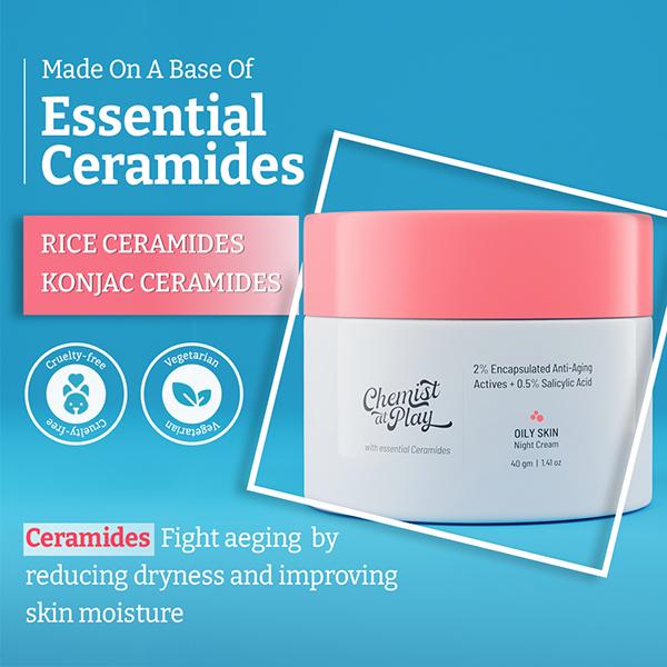 Chemist At Play Night Cream for Oily AcneProne Skin 40 gm - Night Cream