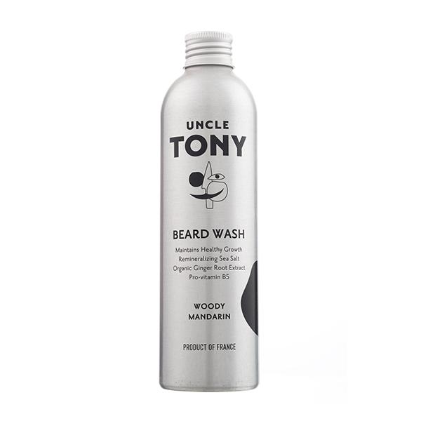 Netmeds | Uncle Tony Beard Wash Organic Ginger Root Extract Pro-Vitamin B5 Woody Mandarin 250ml