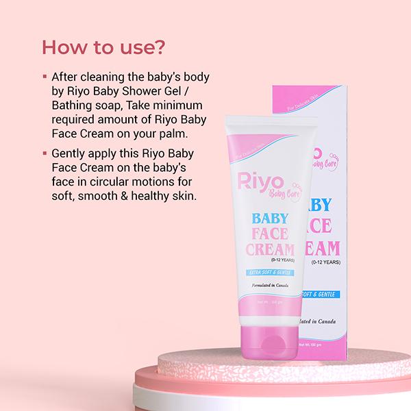 Riyo Baby Face Cream (0 - 12 Years) 100 gm - Creams, Lotions & Oils