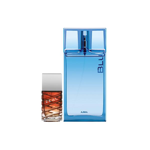 Ajmal Zeal EDP Aquatic Woody Perfume And Blu EDP Aquatic Woody Perfume 190 ml - Men Perfumes (Edt/Edp)
