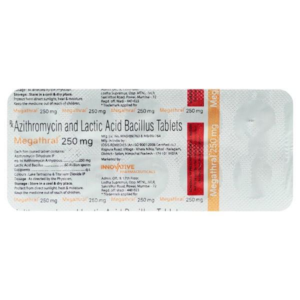 MEGATHRAL 250mg Tablet 10's - Bacterial Infections-Mac