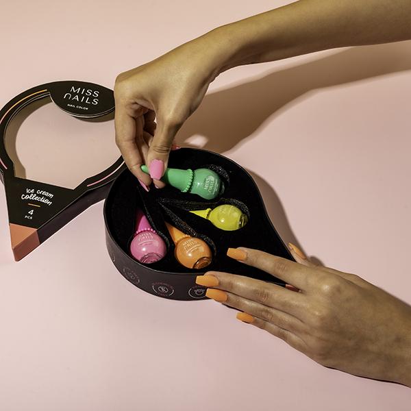 Miss Nails Ice Cream Collection Sugar Pop 10ml each 4's - Nail Polish