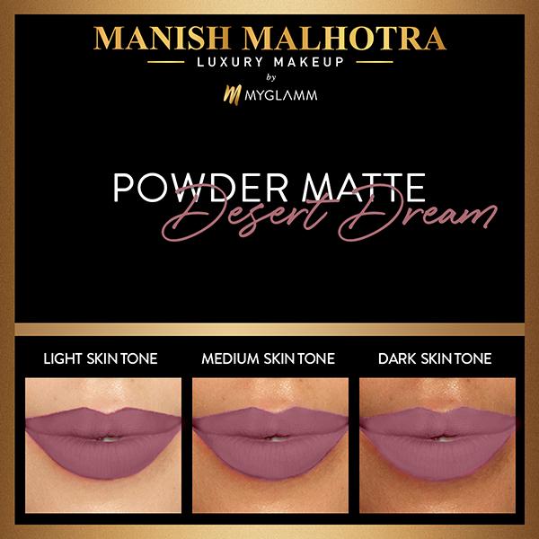 Manish Malhotra Beauty MyGlamm Powder Matte Lipstick Desert Dream 4 gm - Lipsticks