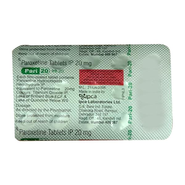 PARI 20 Tablet 15's - Depression-Ant