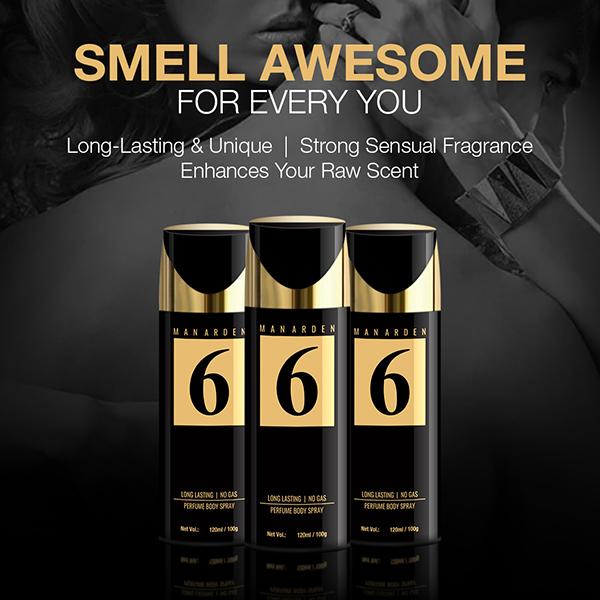 Man Arden 6 Deodorant, No Gas Deo for Men, Long Lasting Ultra Luxury Perfume Body Spray 120 ml - Men Deodorants/Roll-Ons