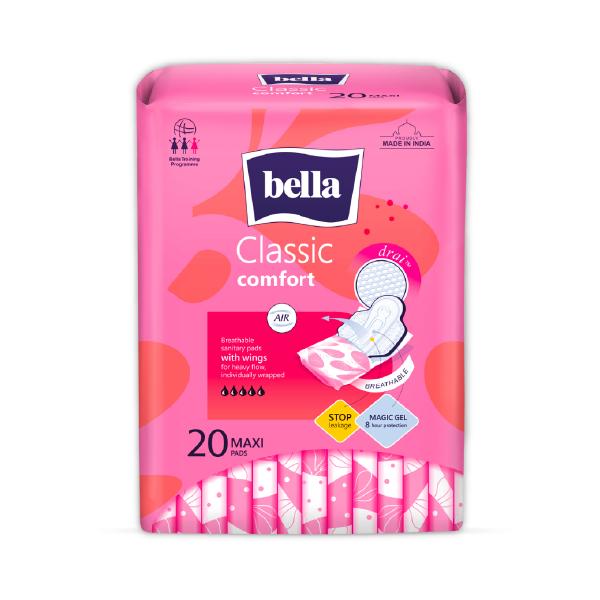 Netmeds | Bella Classic Comfort Breathable Drai Maxi Pads 20's