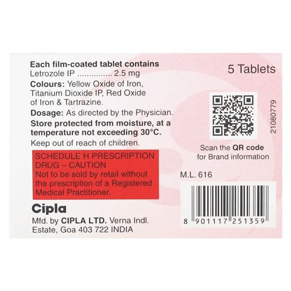 Fertolet 2.5mg Tablet 5'S - Cancer Oncology-Hor