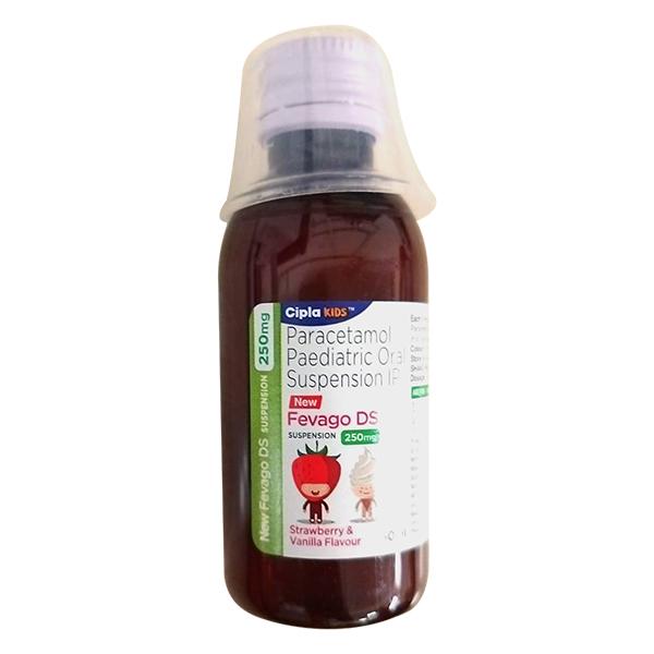 Netmeds | FEVAGO DS NEW STRAWBERRY & VANILLA FLAVOUR 250mg Suspension 60ml
