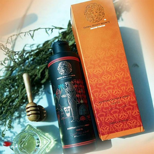 Global Beauty Secrets Egyptian Castor and Honey Hair Oil 200 ml - Hair Oils