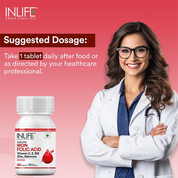 INLIFE Iron Folic Acid Tablets 60's - Multi-Vitamins