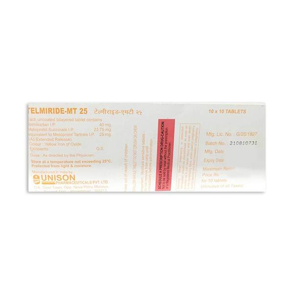Telmiride MT 25mg Tablet 10'S - Hypertension-Ana