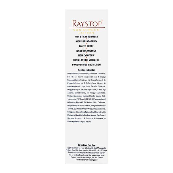 RAYSTOP PROTECTION 50SPF PA+++ 5G UVA/UVB/IR SUNSCREEN Lotion 100g - Sunscreen Preparations-Emo