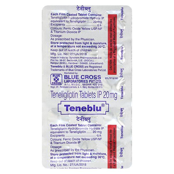 Teneblu 20mg Tablet 15'S - Diabetes-Ant