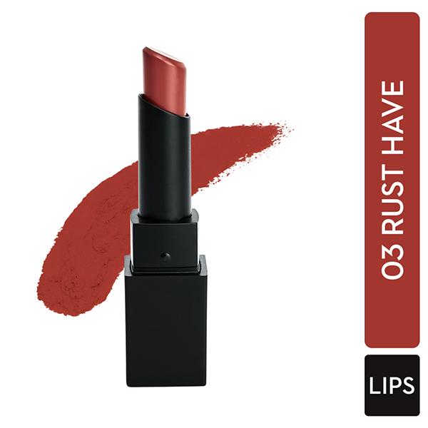 Netmeds | SUGAR Cosmetics Nothing Else Matter Longwear Lipstick - 03 Rust Have 3.2gm