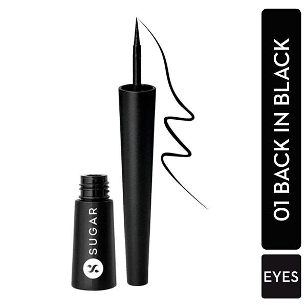 SUGAR Cosmetics Gloss Boss 24HR Eyeliner - 01 Back In Black (Black) 2.5 gm - Eyeliners