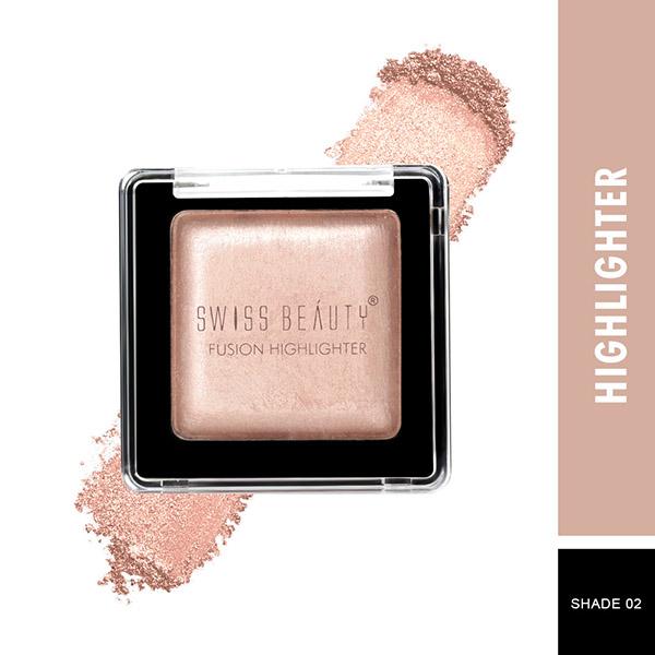 Swiss Beauty Fusion Highlighter - (Shade-02) 6 gm - Highlighters & Illuminators