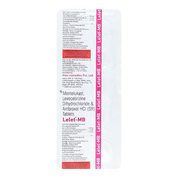 LELET MB Tablet 10's - Cough And Cold-Cou