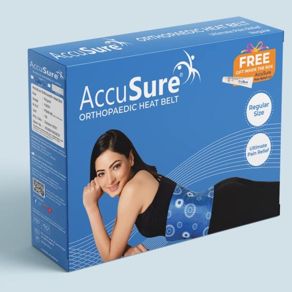 Netmeds | AccuSure Orthopaedic Fast Heating Belt - Blue (XL) 1's