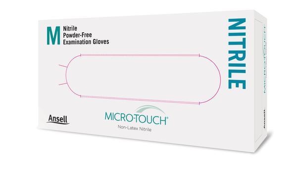 Ansell Micro Touch Nitrile Examination Gloves - White (Medium) 150's - Gloves - S