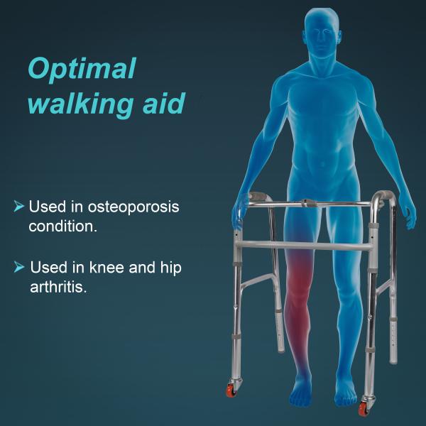 Tynor Walker Invalid's Front Wheels (UN) (L 28) - Silver - Wheelchairs & Walking Sticks