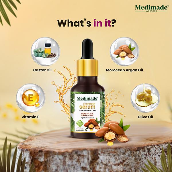 Medimade Hydrating Serum With Moroccan Argan Oil 30 ml - Hair Lotions & Tonics