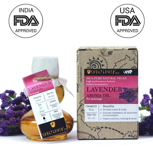 Netmeds | Soulflower Lavender Aroma Massage Oil 90 ml