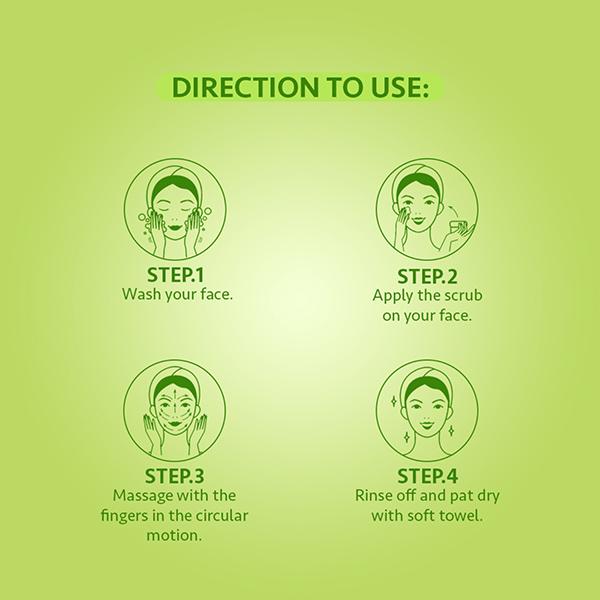 Berina Go Glow By Berina Aloevera & Tea Tree Extract Face Scrub 500 ml - Face Scrubs