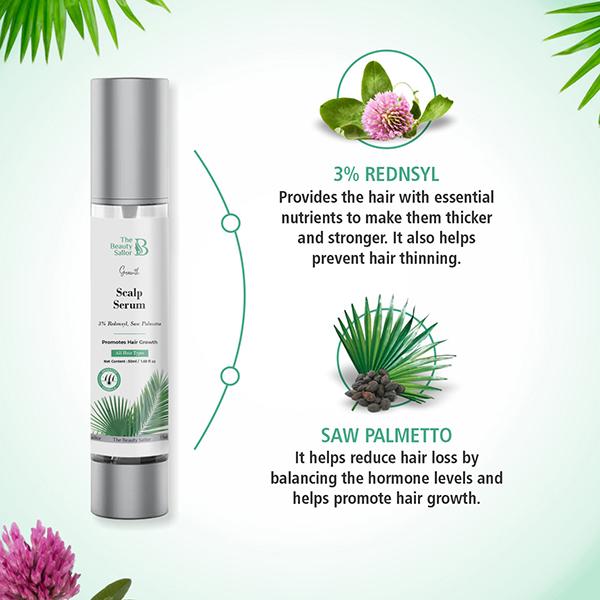 The Beauty Sailor Growth Scalp Serum with 3 Percent Redensyl and Saw Palmetto 50 ml - Hair Serums