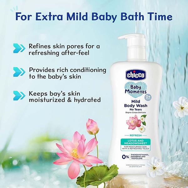 Chicco Baby Moments Mild Bodywash Refresh 200 ml - Baby Body Wash