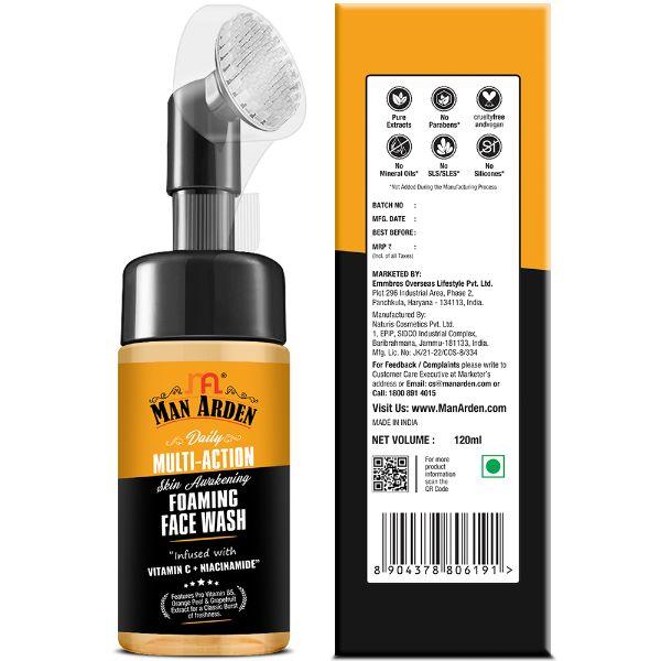 Man Arden Daily Multi Action Skin Awakening Foaming Face Wash 120 ml - Face Washes